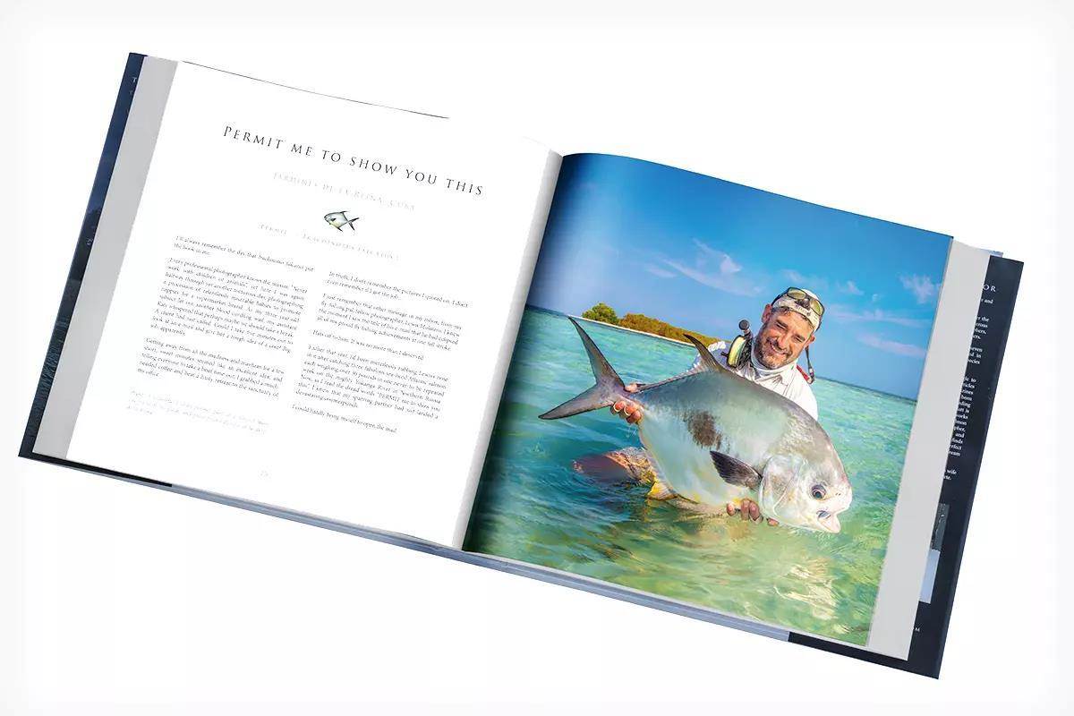 Shot of interior pages of Matt Harris book The Fish of a Lifetime