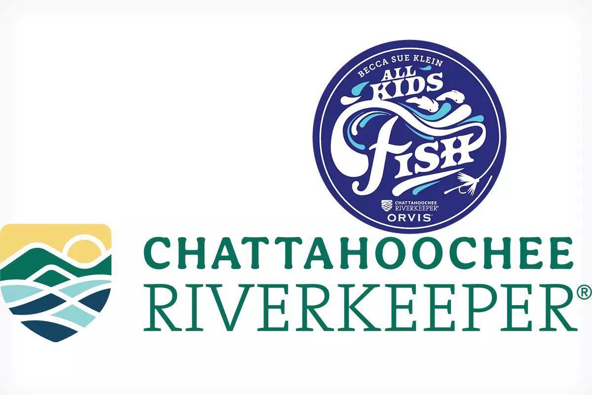The logos of the Chattahoochee Riverkeeper and All Kids Fish.
